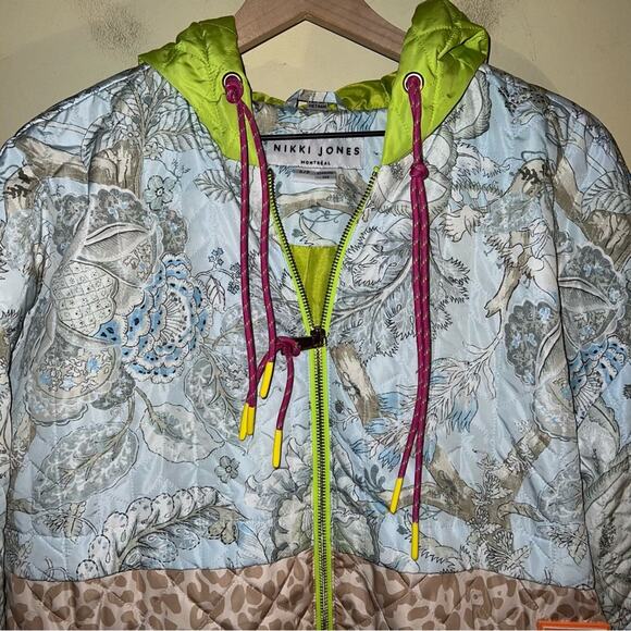 NIKKI JONES quilted hooded jacked S - Picture 5 of 7